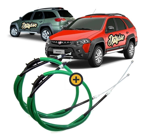 Juego De Cables X 2 De Freno Trasero Fiat Palio Weekend