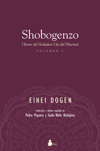 Libro Shobogenzo Volumen 3 - Dogen, Eihei