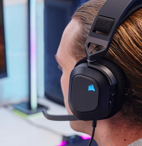 Imagen 7 de 8 de Auricular Gamer Corsair Hs80 Rgb Surround 7.1 Usb Carbon
