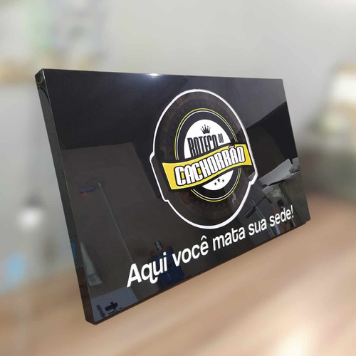 Placa Em Acm Luminosa Para Fachada Com Sua Marca 120cmx50cm