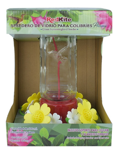 Bebedero Para Colibri De 600 Ml Ave Prisma