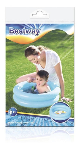 Imagen 3 de 7 de Pileta Inflable 2 Aros Translucida 61x51cm Bestway 51061 Edu