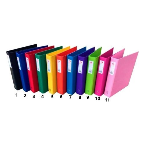 Imagen 1 de 5 de Carpeta Pvc Colores Clasicos A4 2 Anillos X 20mm The Pel