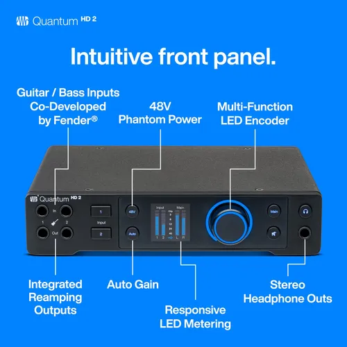 Presonus Interfaz De Audio Quantum Hd 2, 20 X 24, 32 Bits/
