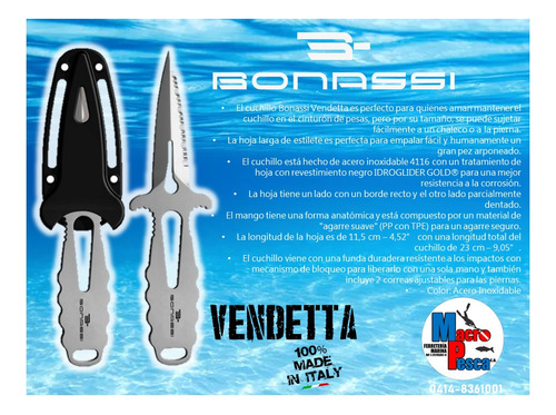 Cuchillo Vendetta Pesca Submarina 