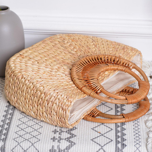 Bolso De Mano De Paja Bolso De Playa De Verano Informal L