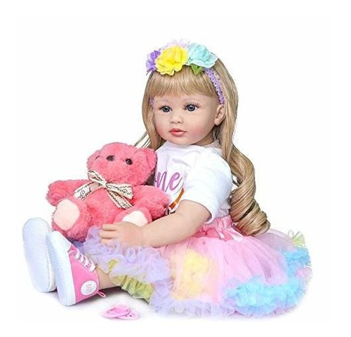 Muñeca - Realistic Reborn Toddler Baby Dolls Girl 24 Inches 