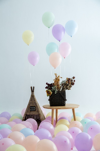 Globos Látex Cromados Perlados Pasteles Metálicos Macarones