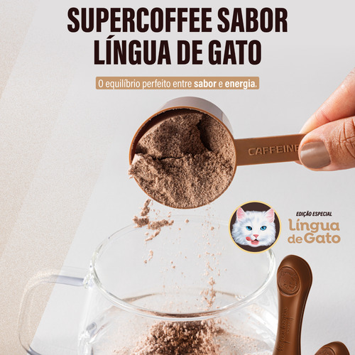 Supercoffee 3.0 Chocolate Língua De Gato Caffeine Army 220g