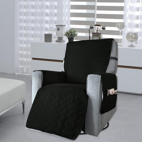 Sofá Reclinable Sofá Protector Impermeable Negro L