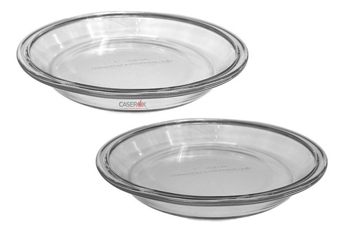 Set 2 Bandeja De Vidrio Para Pay 22.8cm - Pyrorey