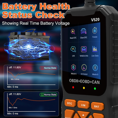 Obd2 V520 Scanner Para Auto Multifuncional 35901 Códigos