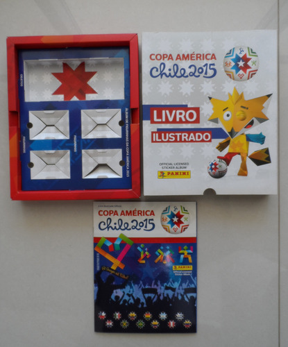 Álbum Figurinhas Copa América 2015 E Box Caixa Premium - Panini Completo Colado Capa Mole (Usado)