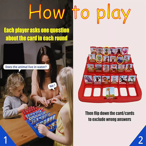 Juego De Mesa ¿adivina Quién? Juego De Tablero Juego Dos