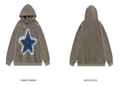 Sudadera Unisex Con Capucha Y Cremallera Con Estampado De Es