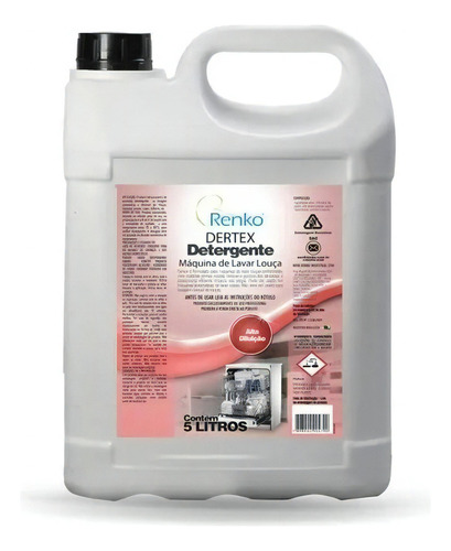 Detergente Máquina De Lavar Louças Dertex 5 Lts