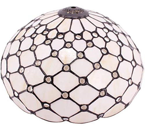 Tiffany Lamp Shade Reemplazo W12h6 Pulgadas Ámbar Vitral Cri