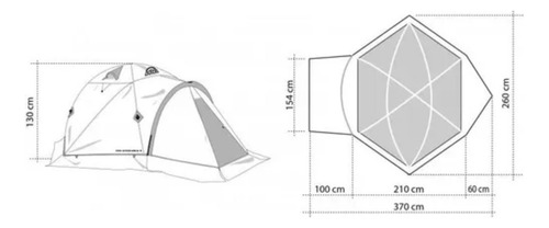 Carpa Pro Aconcagua 3 Doite Color Amarillo