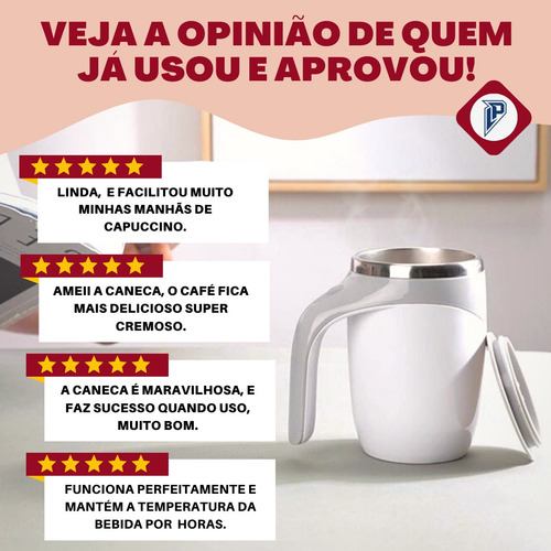 Imagem 9 de 10 de Caneca Magnética Cup Mixer Térmica Copo Automático Portátil