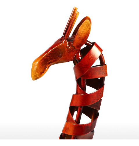Escultura De Metal, Jirafa Trenzada En Hierro, Muebles Para