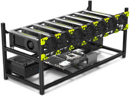 Soporte De Aluminio Para 8 Gpus Para Minar Bitcoin Open Air