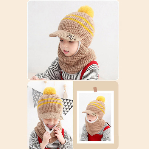 Sombrero Con Capucha Para Niñas Y Niños, Cálido, De Invierno