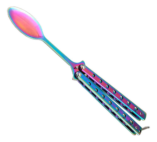 3 Butterfly Spoon Colorful Handle Training Spoon