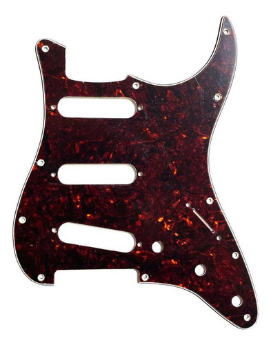 Escudo All Parts Para Stratocaster Red Tortoise Desenho Liso