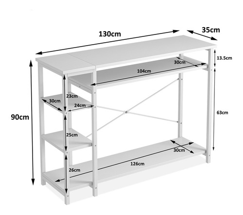 Estante Cubo Mesa Auxiliar Mesas Laterales Mesa De Consola Blanco