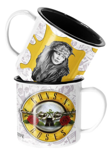 Taza Enlozada Lechera Guns N Roses Axel Rose Rock Musica