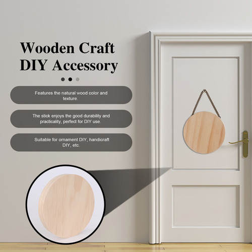 5pcs Delicado Redondo Ofício Diy Material Placa De Madeira A