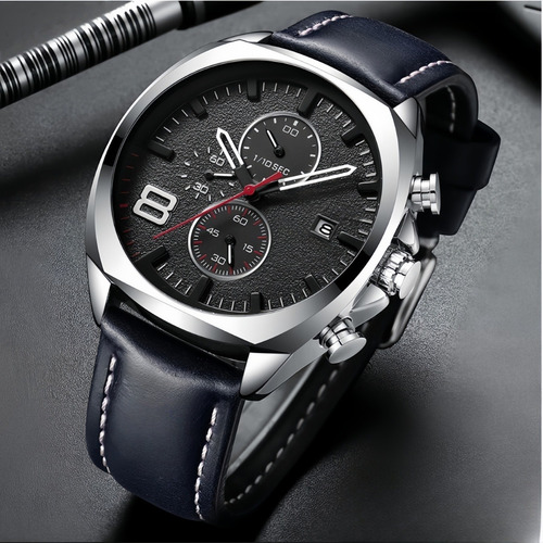 Reloj De Cuarzo De Moda Para Hombre De 2 Piezas