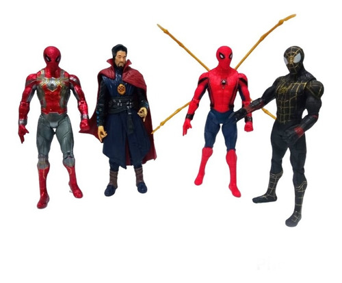 Set Muñecos Vengadores Pantera Capitán Spider Doctor Strange