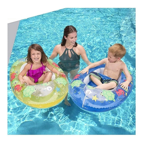 Imagen 3 de 7 de Bote Inflable Animales Marinos 102x69 Niños 34037 Bestway Ed