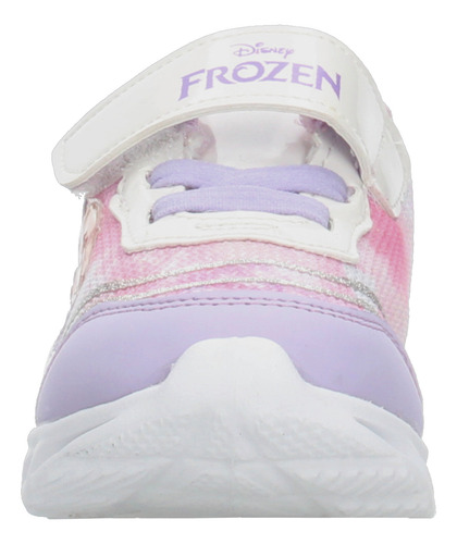Tenis Niña Frozen Lila Disney Princesas Luces Led Ajustable Cómodo Infantil T18-22