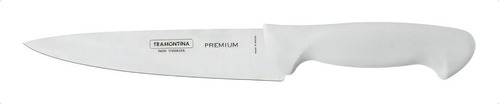 Cuchillo Cuchilla Cocina Acero Inox Premium Tramontina 15cm Color Blanco