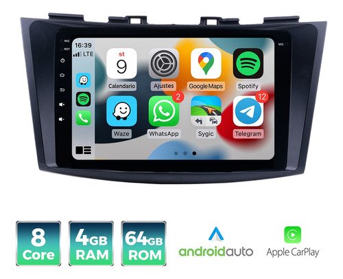 Autoradio Suzuki Swift 2011-2017 De 4ram+64gb,8nucleos