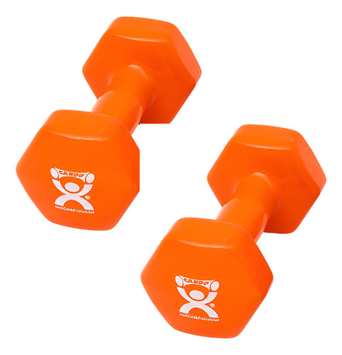 Par De Mancuernas Vinil De 10lb (4.5 Kg) Color Naranja