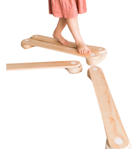 Barras De Equilibrio Montessori Niños Bebe 3 Vigas 60 Cm