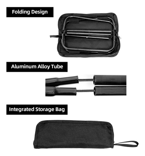 Taburete Plegable, Ligero, Para Acampar, Empacado