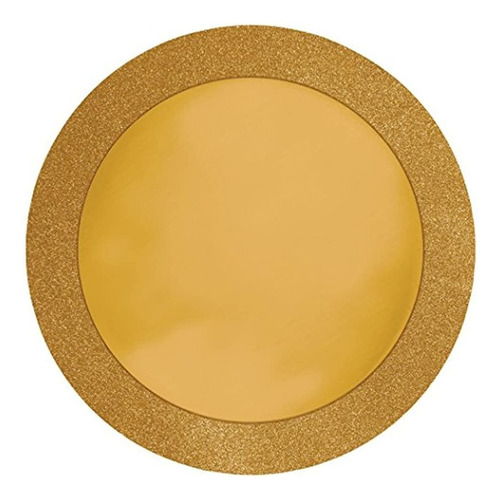 Placemats Redondos 8count Glitz Con Borde Dorado Brillo