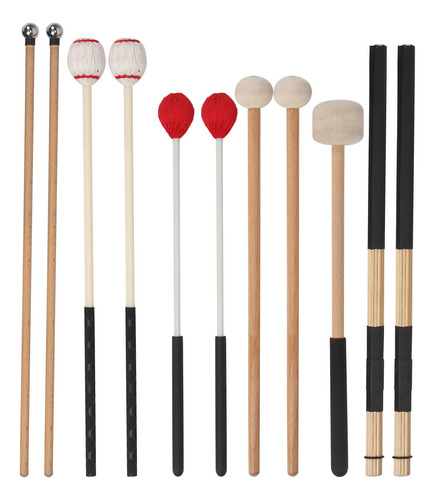Conjunto De Baquetas, 11 Peças, Martelo De Afinação De Percu