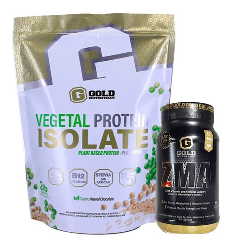 Vegetal Proteina Vegana 2lb + Zma Gold Nutrition. Outlet