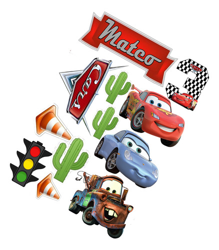 Topper Torta Cars Imprimible