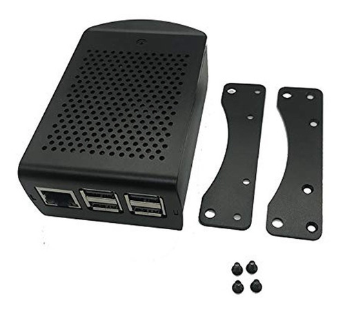 Carcasa Aluminio Raspberry Pi3 B Plus Case Soporte Vesa