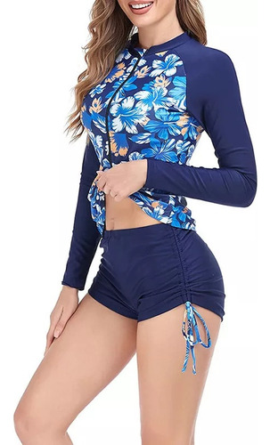 Trajes De Baño Para Mujer, 2 Tops De Bikini, Mangas Largas