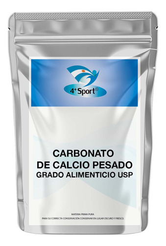 Carbonato De Calcio Puro Pesado 500 Gr Calcio Vegano 4+