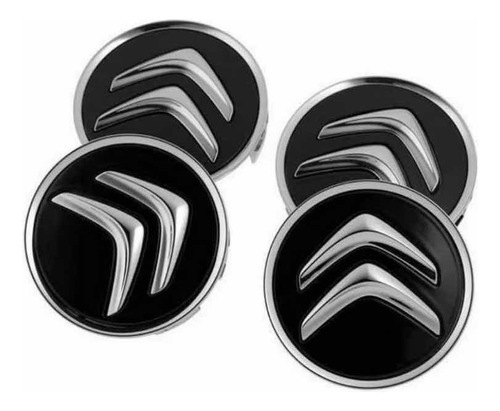 Centros De Llantas Insignia Citroen 60 Mm Negros