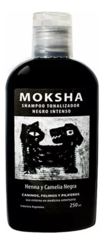 Shampoo Para Perros Y Gatos Tonalizador Negro Moksha X 250ml