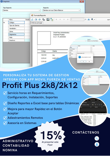 Profit Plus 2k8 / 2k12 Administrativo Nomina Contabilidad 